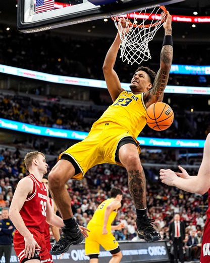 Michigan holds off Wisconsin comeback, advances to Big Ten Tournament final