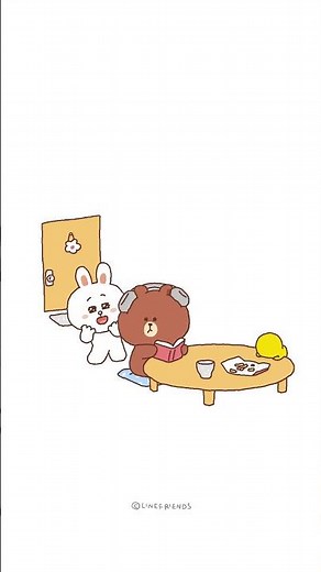 Bathroom etiquette while dating 🐻 연애 중 화장실 에티켓 🤎 LINE FRIENDS #love #couple