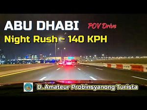 Abu Dhabi Night Rush - 140 KPH | Yas Island to City Skyline | Best POV Drive - Flying Track Tribe