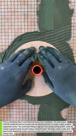 Perfect Shower Drain Installation! 🔥 The Detail Makes All the Difference