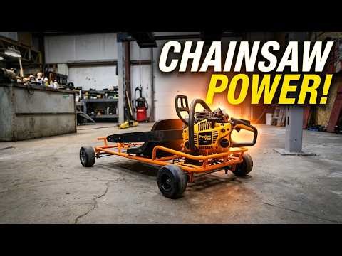 Building a Chainsaw Powered Razor Go Kart. pt1 Drive train Construction.