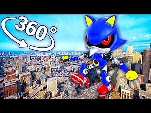 Metal Sonic Hue Hue Hue - City in 360° Video | VR / 8K | (metal sonic hue hue hue meme)