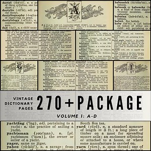 Vintage Dictionary Pages A-D: High-resolution Digital Ephemera (270  Pages) - Etsy