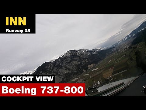 COCKPIT VIEW LANDING at Innsbruck Airport (INN) | Boeing 737-800
