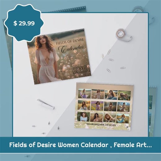 🌸 Plan your dreams and cultivate your goals with the *Fields of Desire Women Calendar*! ✨ This stunning monthly planner isn’t just a calendar; it’s a beautiful piece of home office decor that inspires creativity and organization. With vibrant female art, it adds color and joy to your daily routine, empowering you to chase your aspirations every month! Perfect as a thoughtful gift for the amazing women in your life — or a lovely treat for yourself! 🎁💖 Hurry, grab this enchanting piece for just
