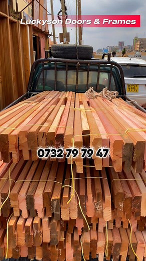 Crafted for durability and elegance — mahogany door frames in stock. Send your measurements via 0732797947 | Lukyson Doors & Frames