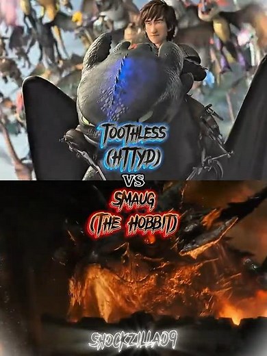 Smaug (The Hobbit) vs Toothless (HTTYD)