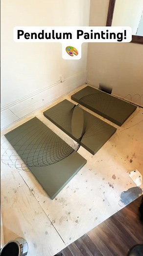 Pendulum painting! Art made EASY! #diy #art #music