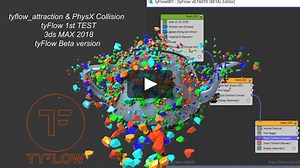 tyflow_attraction & PhysX Collision