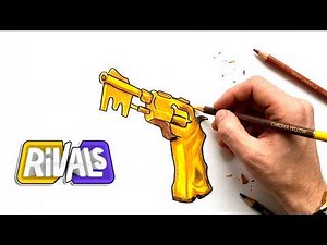 how to draw Keyvolver (Revolver Key Skin) step by step|ROBLOX RIVALS