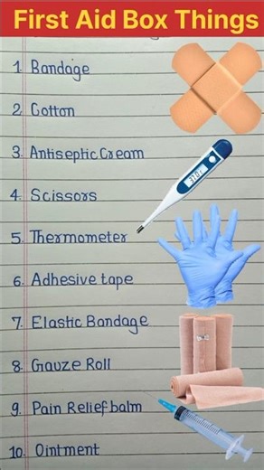 first aid box item names | #shorts