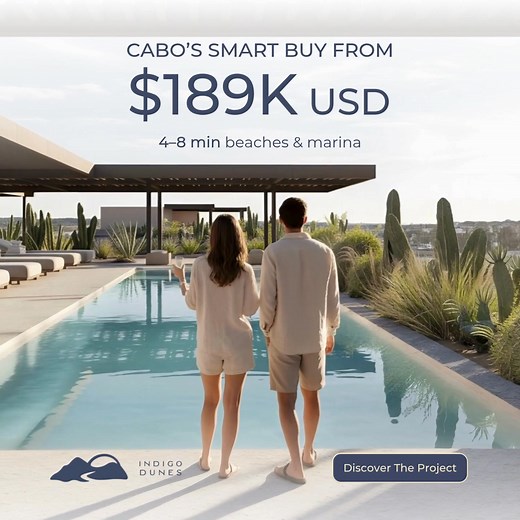 They said Cabo, San Lucas, was full… until this new project broke the rules… Here’s the full scoop 👇 https://indigodunes.landing01.com/optin People still think Cabo is only for millionaires... Spoiler: that belief is older than flip phones. Here’s the truth… In Los Cabos, property is not “just a place”. It’s a money machine wearing sunglasses by the beach. Most projects? They sell you glossy brochures and fake sunsets. This one? It delivers growth you can feel in your wallet… from day one. Pict