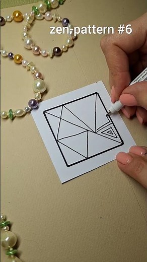 Zentangle pattern series | pattern 6 | simple drawing