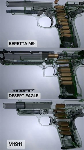 Beretta M9 vs Desert Eagle vs M1911 (How it works) #cardboard #airsoft #guns #military #papergun