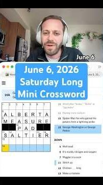 HOMES! NYT Games Saturday Long Mini Crossword June 6, 2026