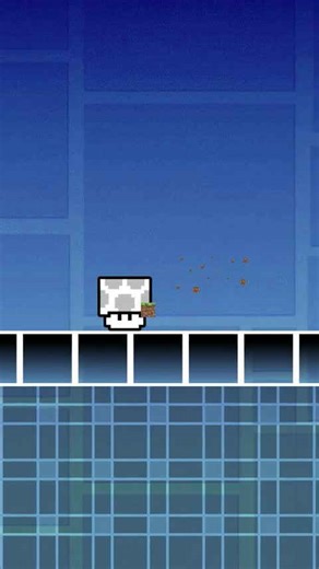 Playing Minecraft on Geometry Dash