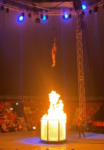 Unique Aerial Hoop Performance Captivates Circus Fans