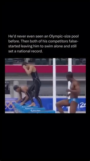 How Everything Works on Instagram: "A 22-year-old man from Equatorial Guinea named Eric Moussambani had never even seen an Olympic-size pool before arriving at the Sydney 2000 Games. With barely eight months of training and no access to proper facilities back home, he stepped onto the world’s biggest stage just hoping to finish the race. Then something surreal happened — both of his competitors false-started and were disqualified, leaving Eric alone in the pool. He swam the 100m freestyle by him