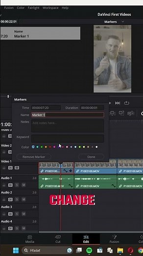 How to Use Markers DaVinci Resolve - Tutorial for beginners! #davinciresolve #tutorial #learnediting