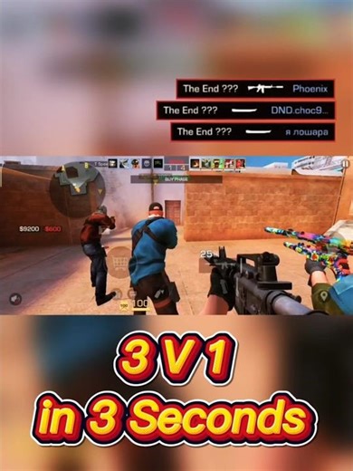 3v1 Short Round 😱 || mini round #standoff2 #стандофф2супер #kakashihatake