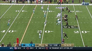 Jared Cook bulldozes defender on 16-yard catch and run
