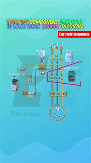 Identify Components Symbols in Electrical Circuit Diagram #shots