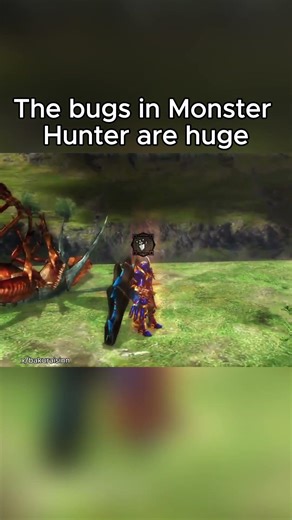 The bugs in Monster Hunter are huge #monsterhunter #monsterhunterfrontier #shorts