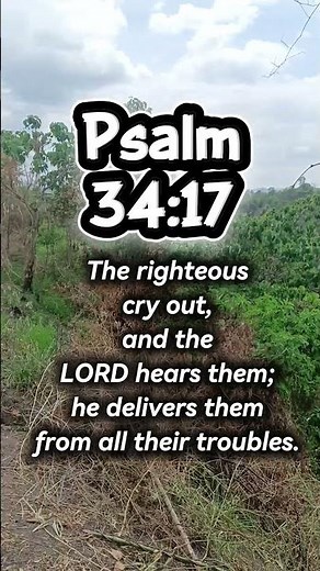 Psalm 34:17 (NIV) — The righteous cry out, and the LORD hears them; he delivers them