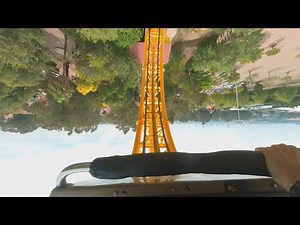 Golden Loop roller coaster, Front Row POV, Gold Reef City, South Africa