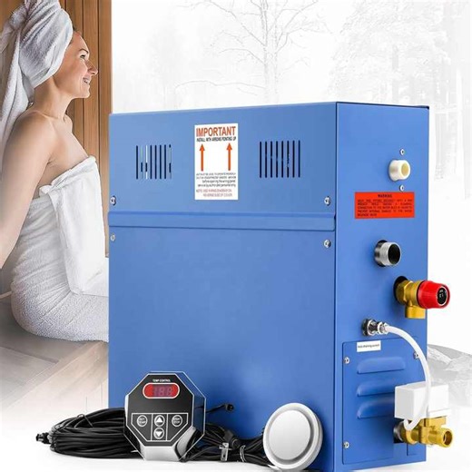 STCMOET Steam Shower Generator Kit 6KW for Bath Sauna SPA, Self-draining System, Aromatherapy Steam Head Waterproof Controller