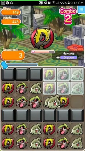 Pokemon Shuffle - Level 149 - Haxorus