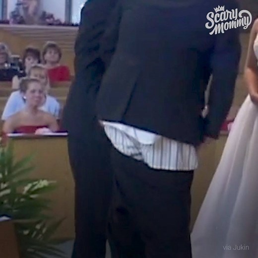 196K views · 651 reactions | This bride and groom can't keep it together after the best man's pants fall down during the wedding ceremony. | Scary Mommy Time Out | Facebook
