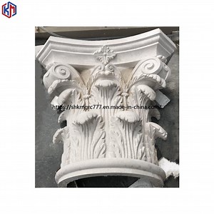 [Hot Item] Gfrc Round Fluted Roman Pillar Column Corinthian Carved Capital Mold