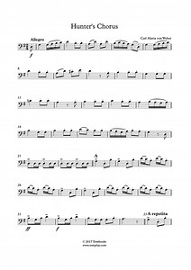 Hunter's Chorus (Weber) - Cello Sheet Music