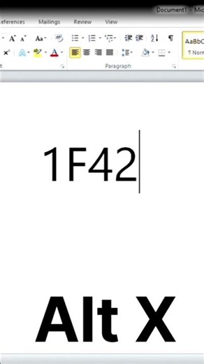 "Get Special Symbols in Word FAST! 1F42 Alt+X Trick"