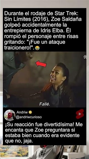 En el rodaje de Star Trek Sin Límites (2016), Zoe...