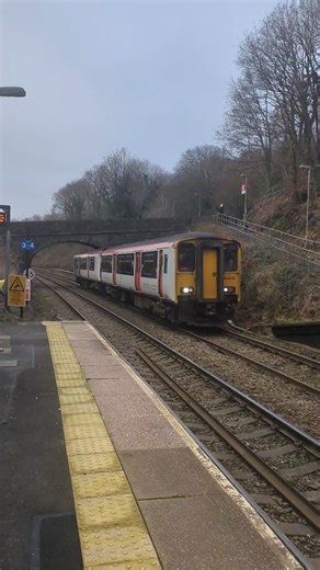 TfW 150278 arrives at Gilfach Fargoed working 2D32 Barry Island - Bargoed #train #railway #shorts