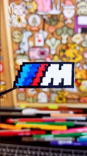 🔥 Legendary BMW M Logo in Pixel Art! | The Power of M in Every Pixel 💥