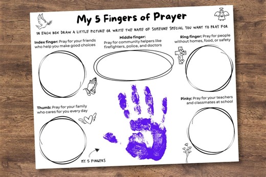 Prayer Printable Craft for Kids, Sunday School Church Craft, Christian Printable Coloring Activity Page, How to Pray, Prayer Coloring Sheet - Etsy