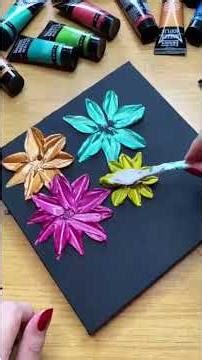 NEW Liquitex Basics Metallics Flowers Tutorial | Shorts | Liquitex