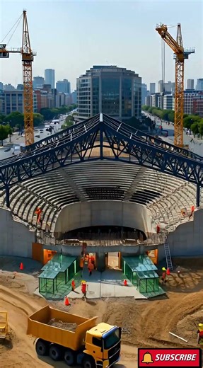 From Empty Land to Massive Stadium | 1 Year Construction Timelapse #shortvideo #shorts