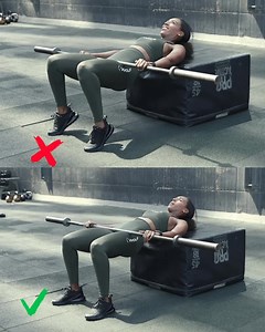 Hip Thrust✔️ Target your glutes more effectively with these tips. DO NOT ❌ : - Lift your heels. - Cave in your knees - Strain your neck DO ✅ : - Keep your feet flat - Natural Spine - Have your feet hip width apart - Engage glutes on the drive up. #leadthepack #squatwolf | SQUATWOLF