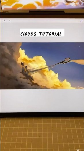 Easy clouds Tutorial to try out ✏️ #art #digitalart #procreate #arttutorial