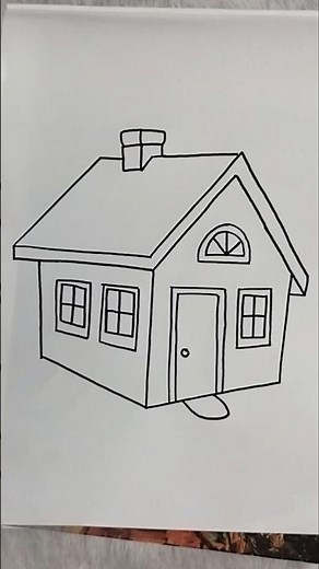 How to Draw a Beautiful House Step by Step #shorts #viral #art #drawing #trending #beautiful #house