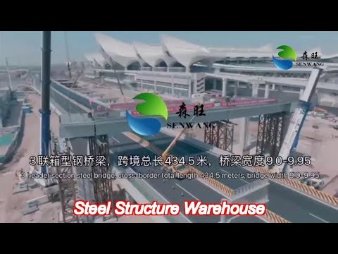 steel structure warehouse with corrugated roof cladding q235
