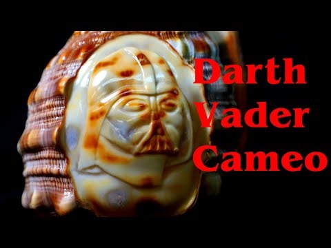 I Carved a Traditional Conch Shell Cameo, But it's Darth Vader...