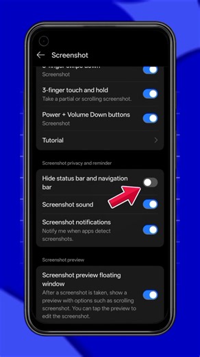 Hide Status Bar Screenshot 😮 #mobiletricks #ytviral #ytshorts #trickandtricks