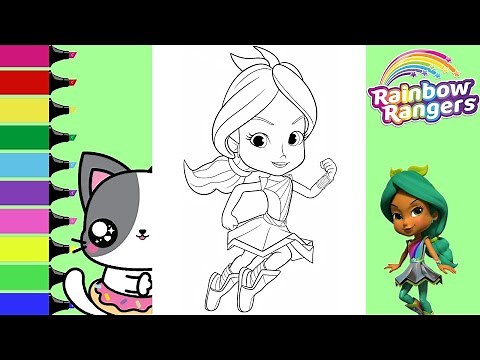 Coloring Rainbow Rangers Pepper Mintz Coloring Book Pages | Sprinkled Donuts JR