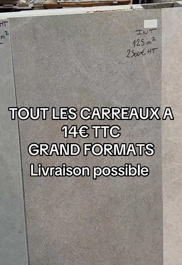 Carrelage à 14€ TTC le m² en promotion