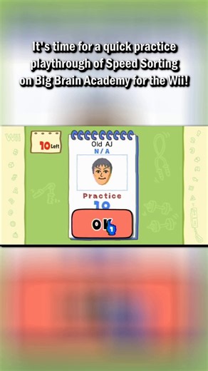 Another Activity! Let's Practice Speed Sorting. | Big Brain Academy: Wii Degree (Shorts) #shorts